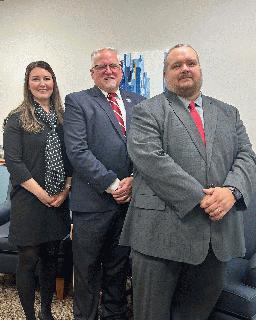 Mayor Scott Long, Sara Delgadillo, and Keith Gillenwater